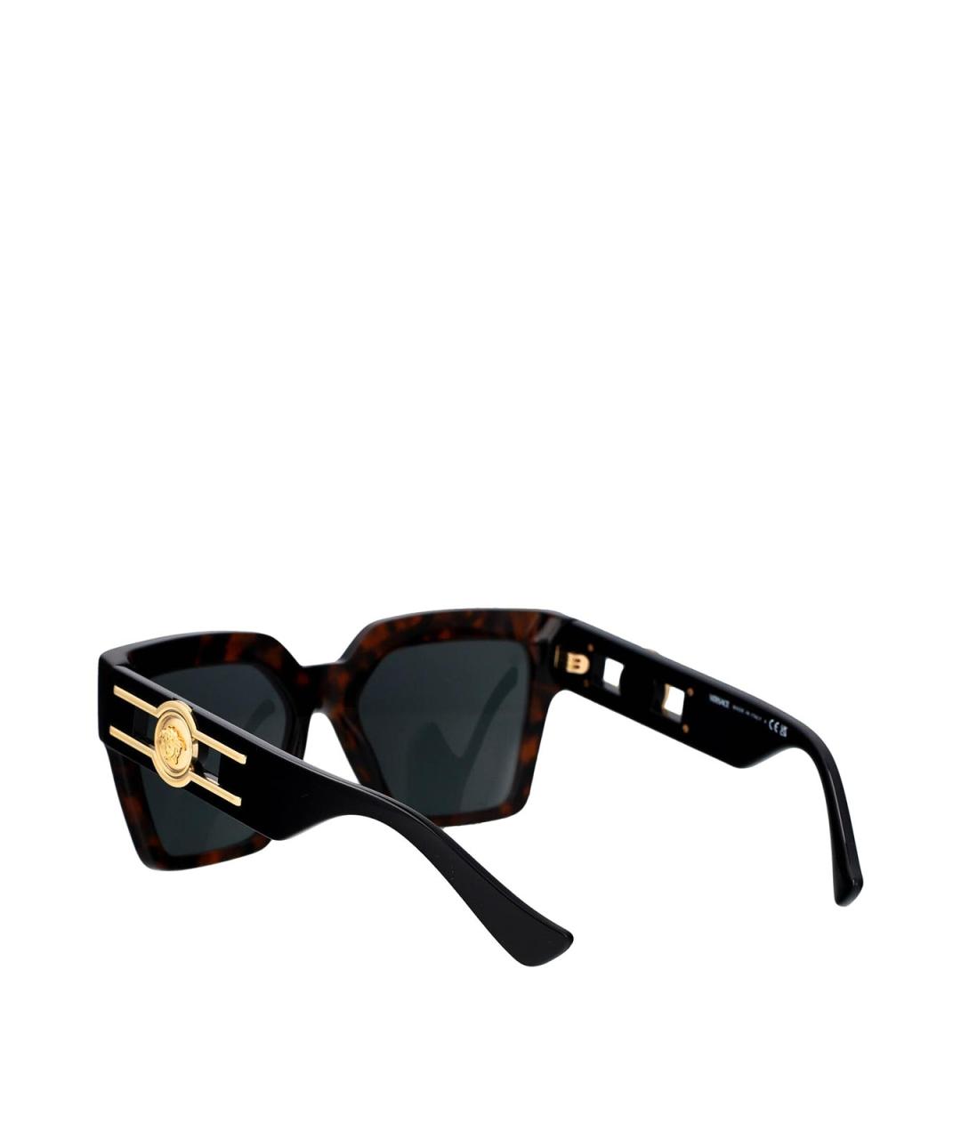 VERSACE Коричневые солнцезащитные очки, фото 4