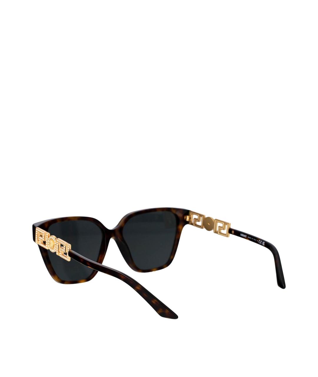 VERSACE Коричневые солнцезащитные очки, фото 4