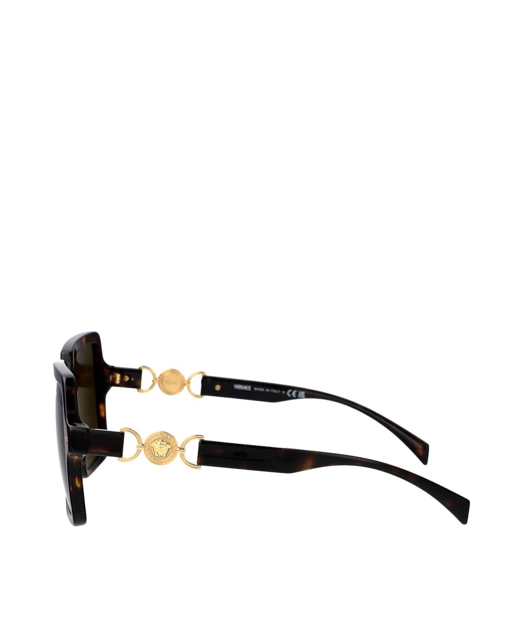 VERSACE Коричневые солнцезащитные очки, фото 3
