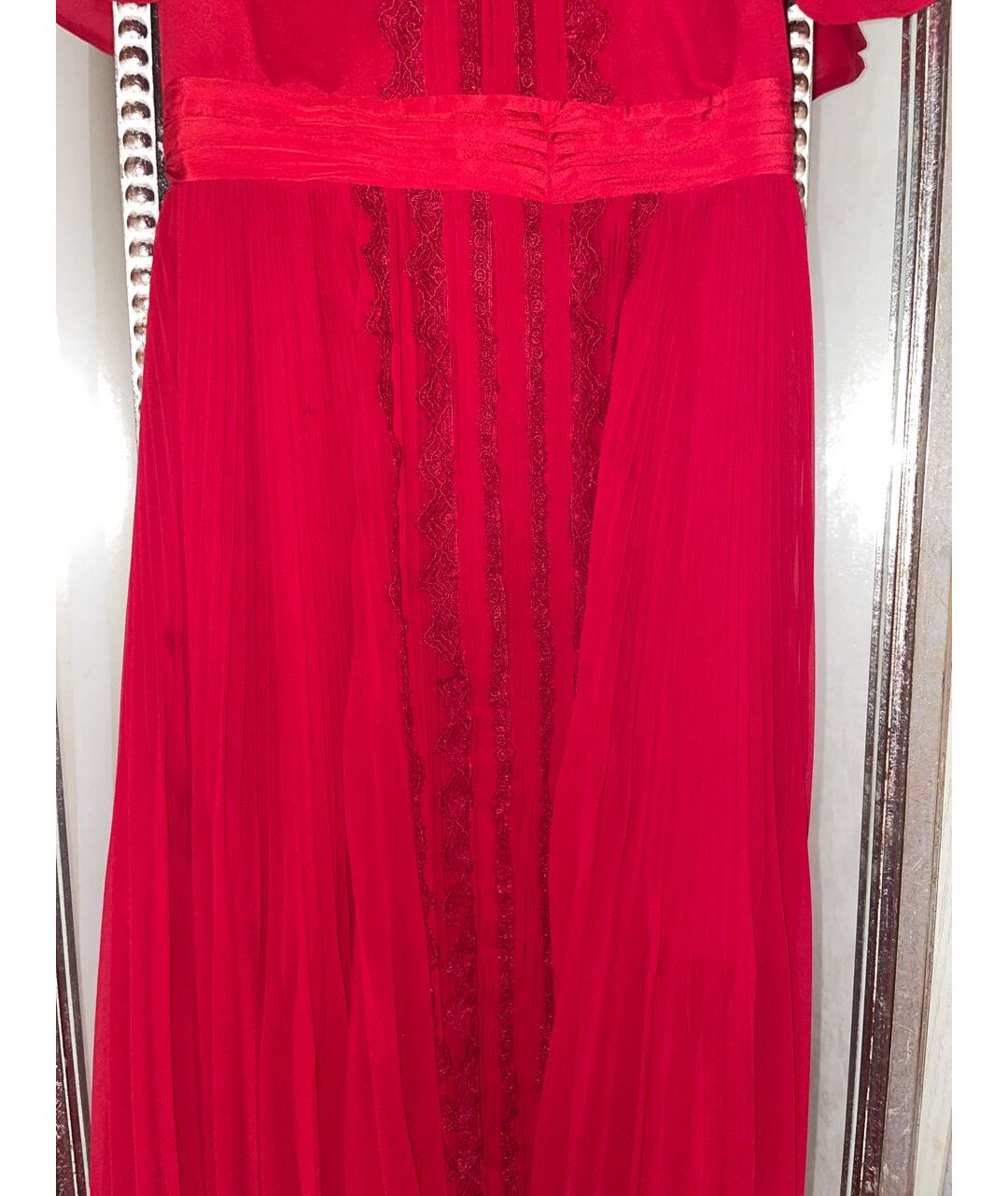 SELF-PORTRAIT Красное полиэстеровое вечернее платье, фото 6