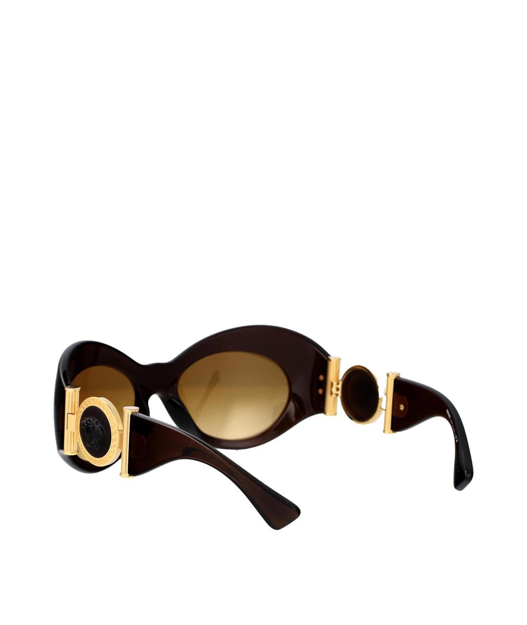 VERSACE Коричневые солнцезащитные очки, фото 4