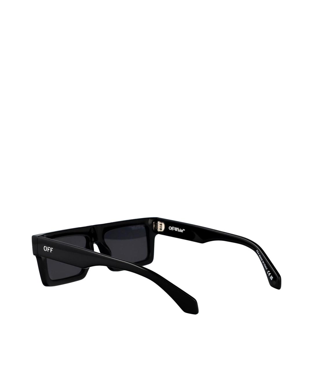 OFF-WHITE Черные пластиковые солнцезащитные очки, фото 4