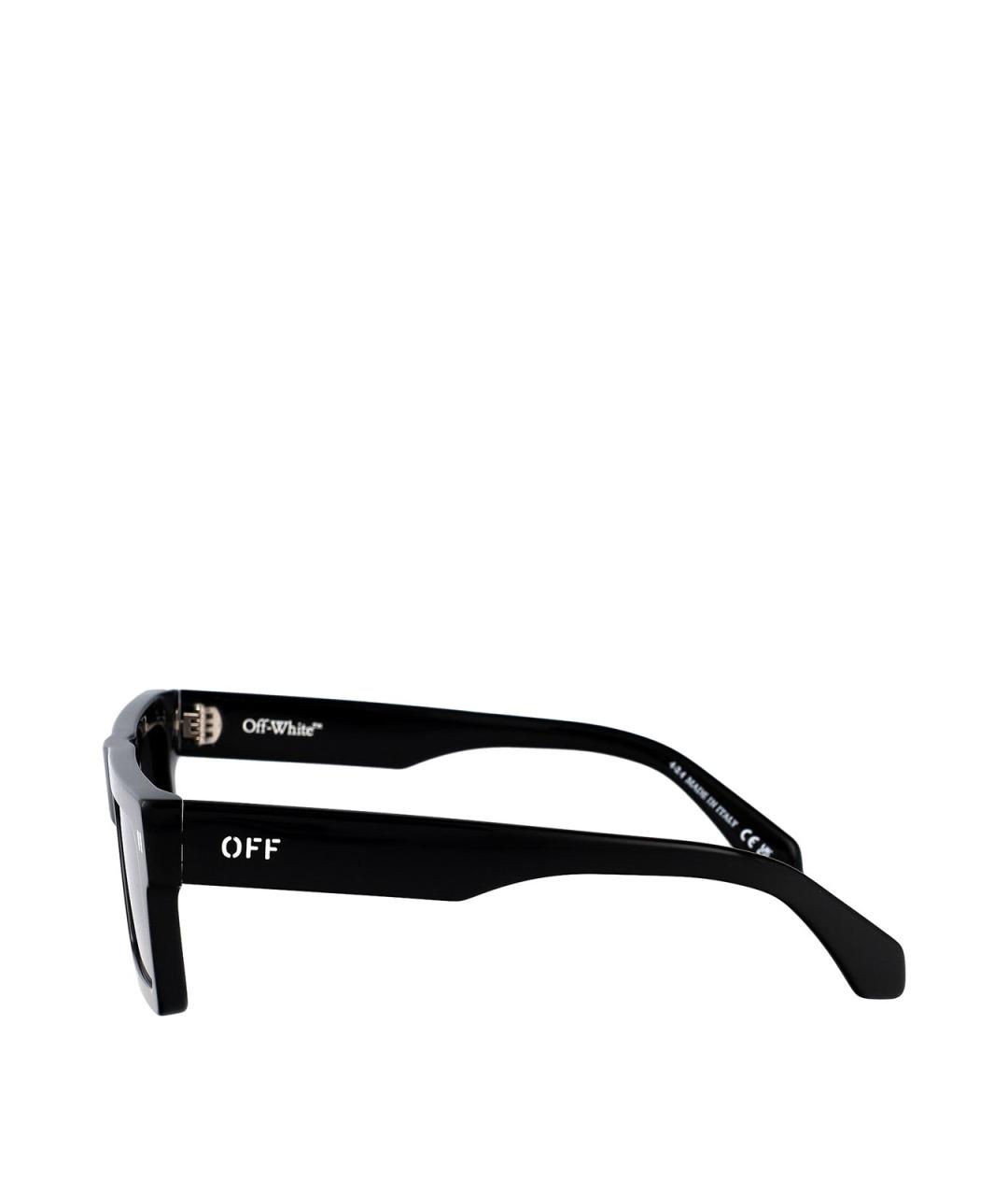 OFF-WHITE Черные пластиковые солнцезащитные очки, фото 3