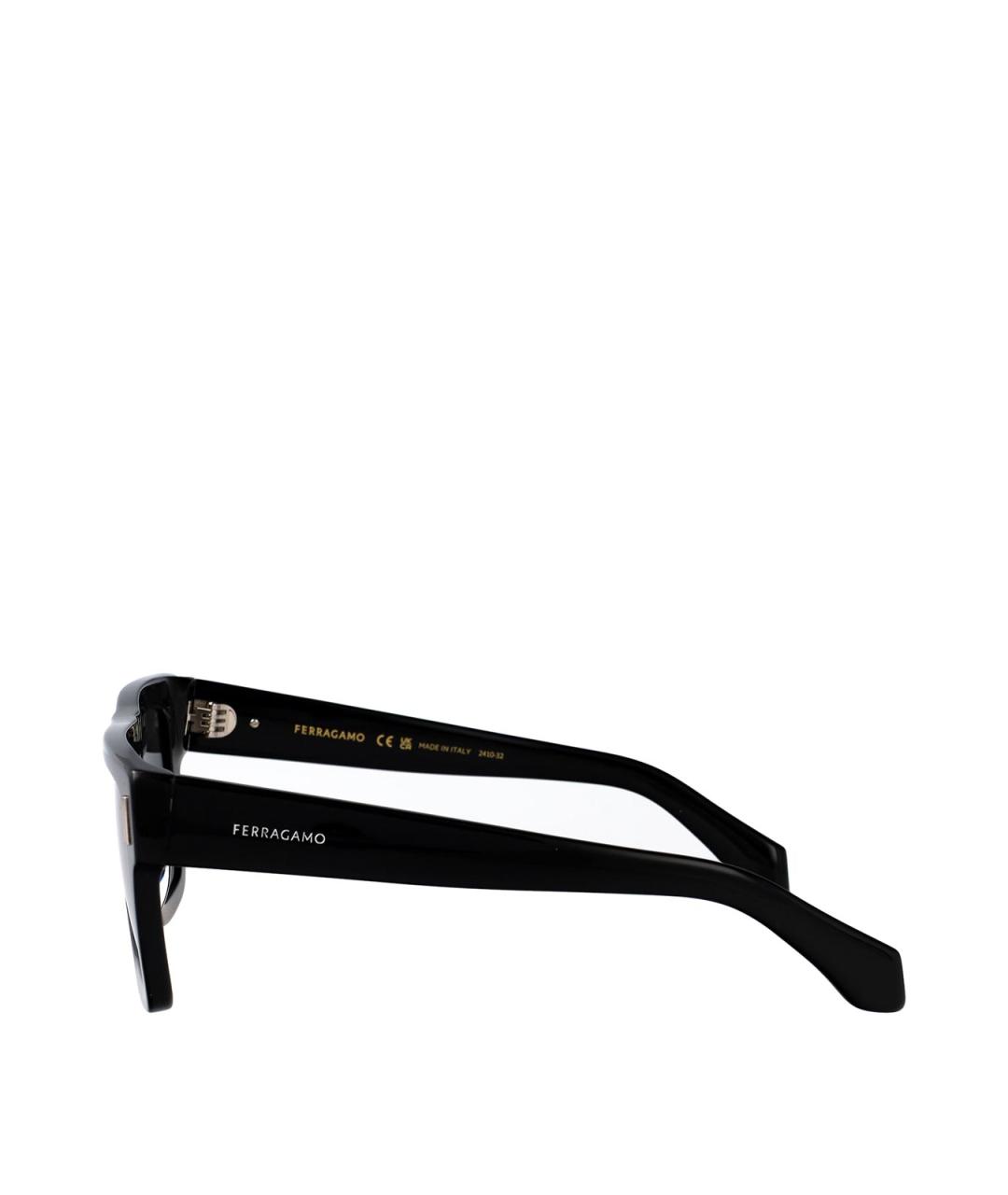 FERRAGAMO Черные пластиковые солнцезащитные очки, фото 3