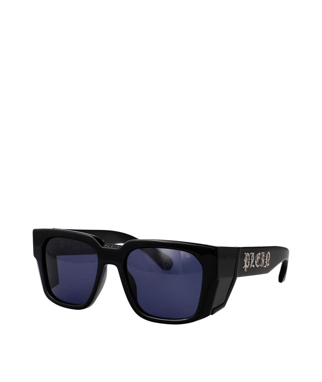 PHILIPP PLEIN Черные пластиковые солнцезащитные очки, фото 2