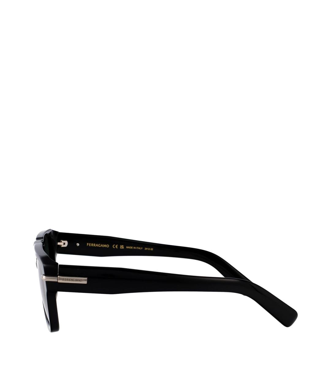 FERRAGAMO Черные пластиковые солнцезащитные очки, фото 3