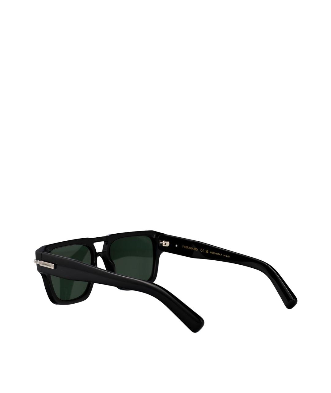 FERRAGAMO Черные пластиковые солнцезащитные очки, фото 4