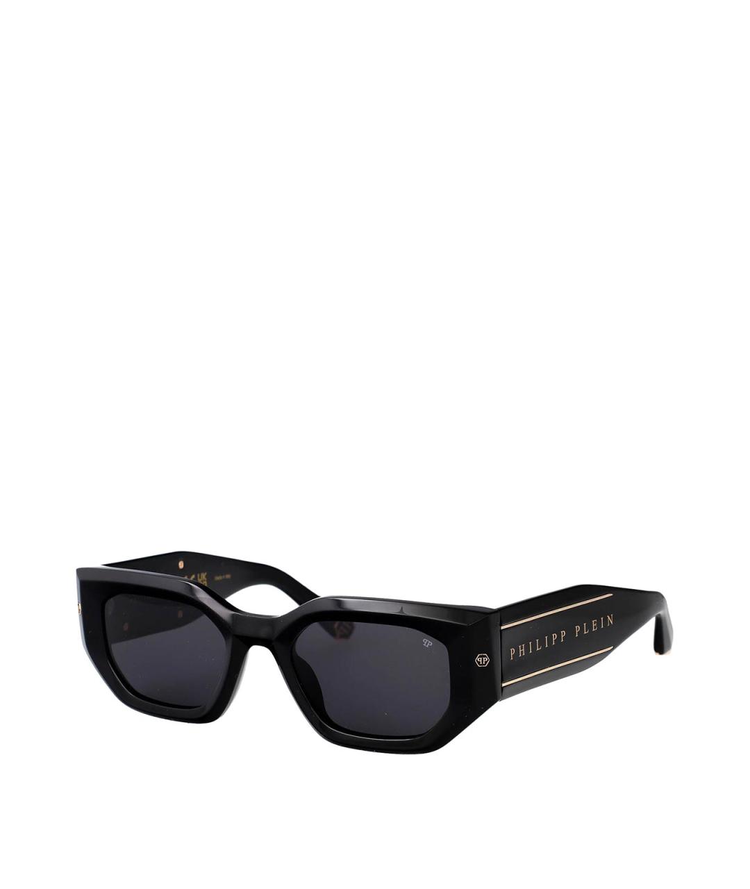 PHILIPP PLEIN Черные пластиковые солнцезащитные очки, фото 2