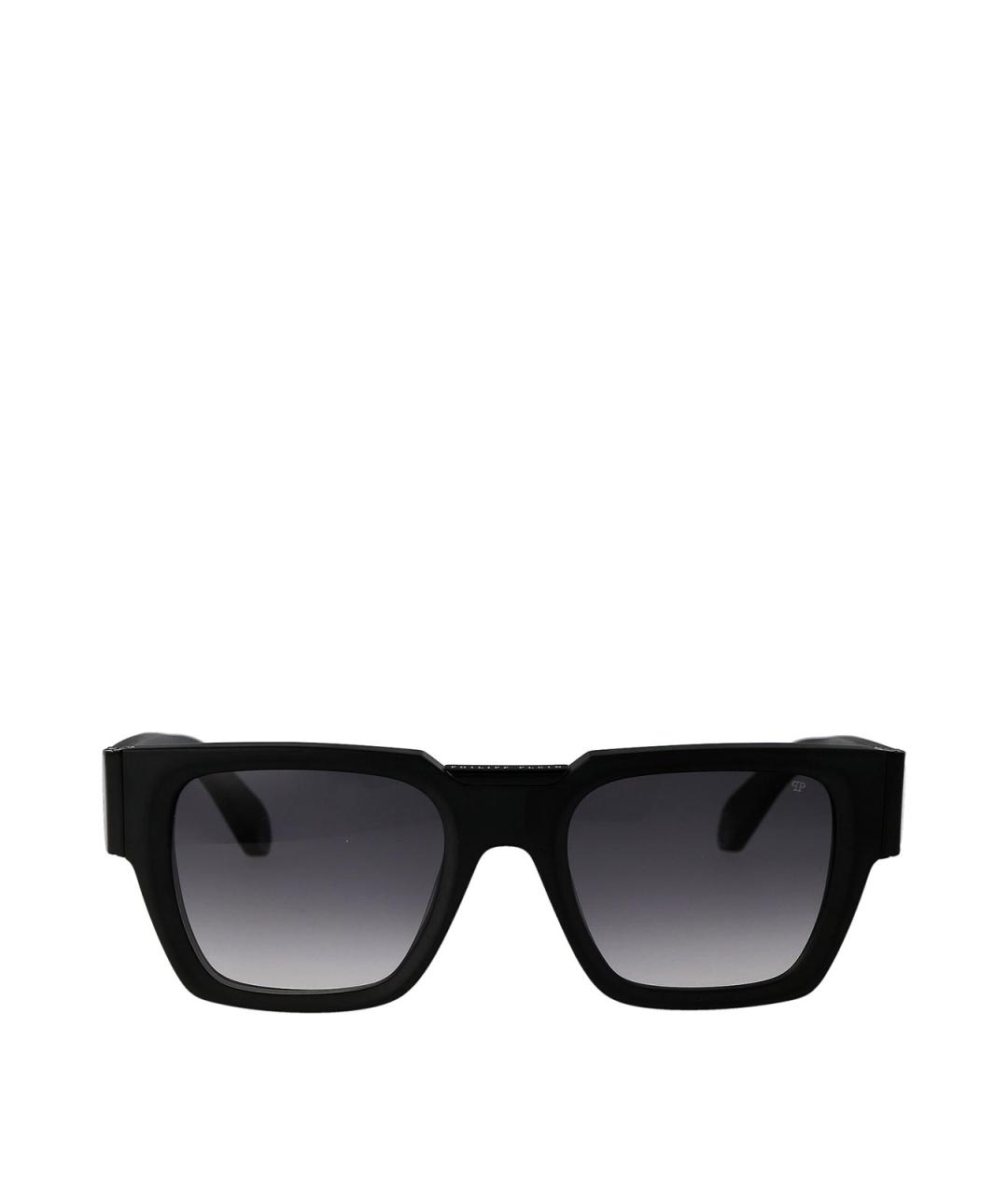 PHILIPP PLEIN Черные пластиковые солнцезащитные очки, фото 1