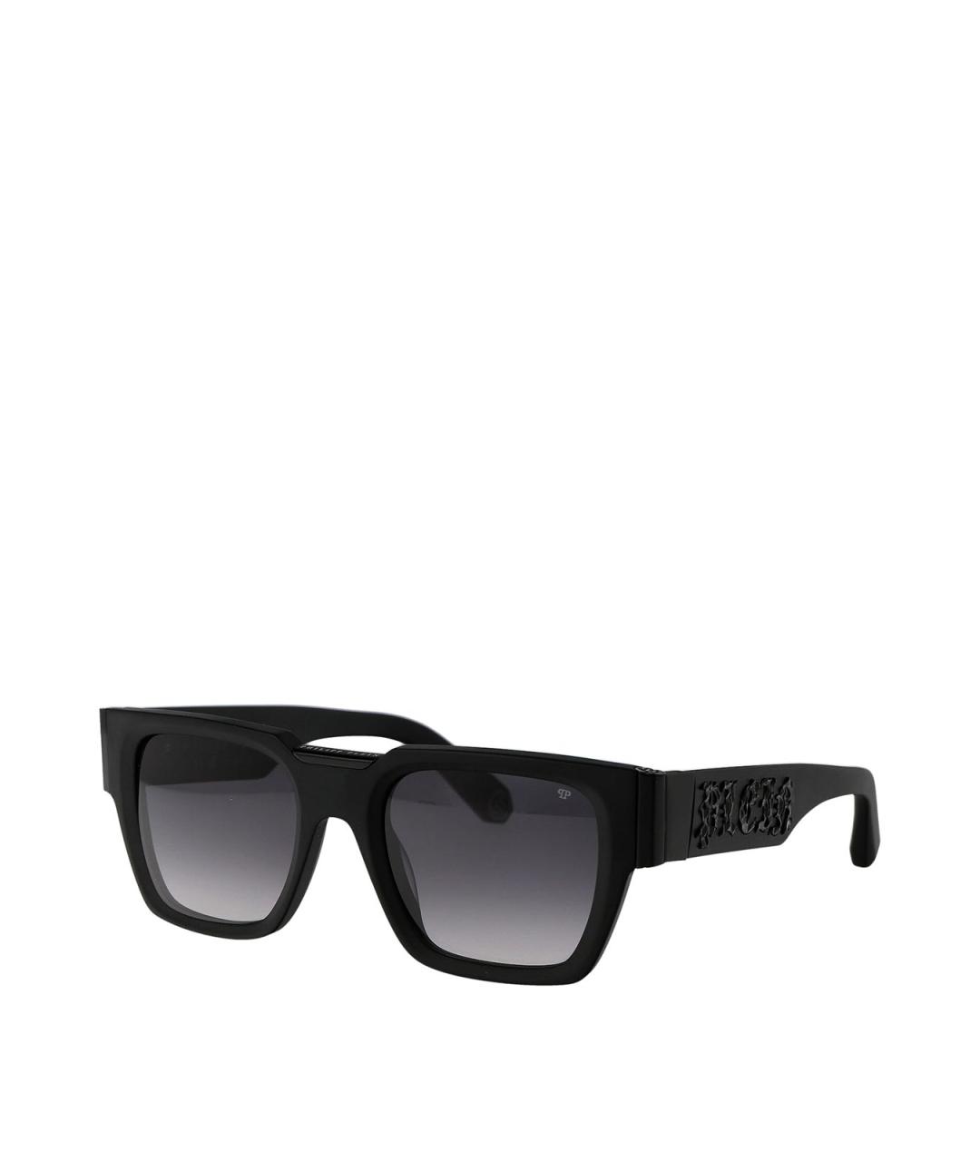 PHILIPP PLEIN Черные пластиковые солнцезащитные очки, фото 2