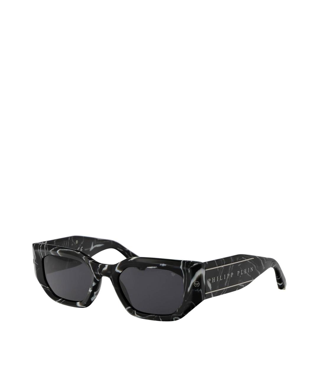 PHILIPP PLEIN Черные пластиковые солнцезащитные очки, фото 2
