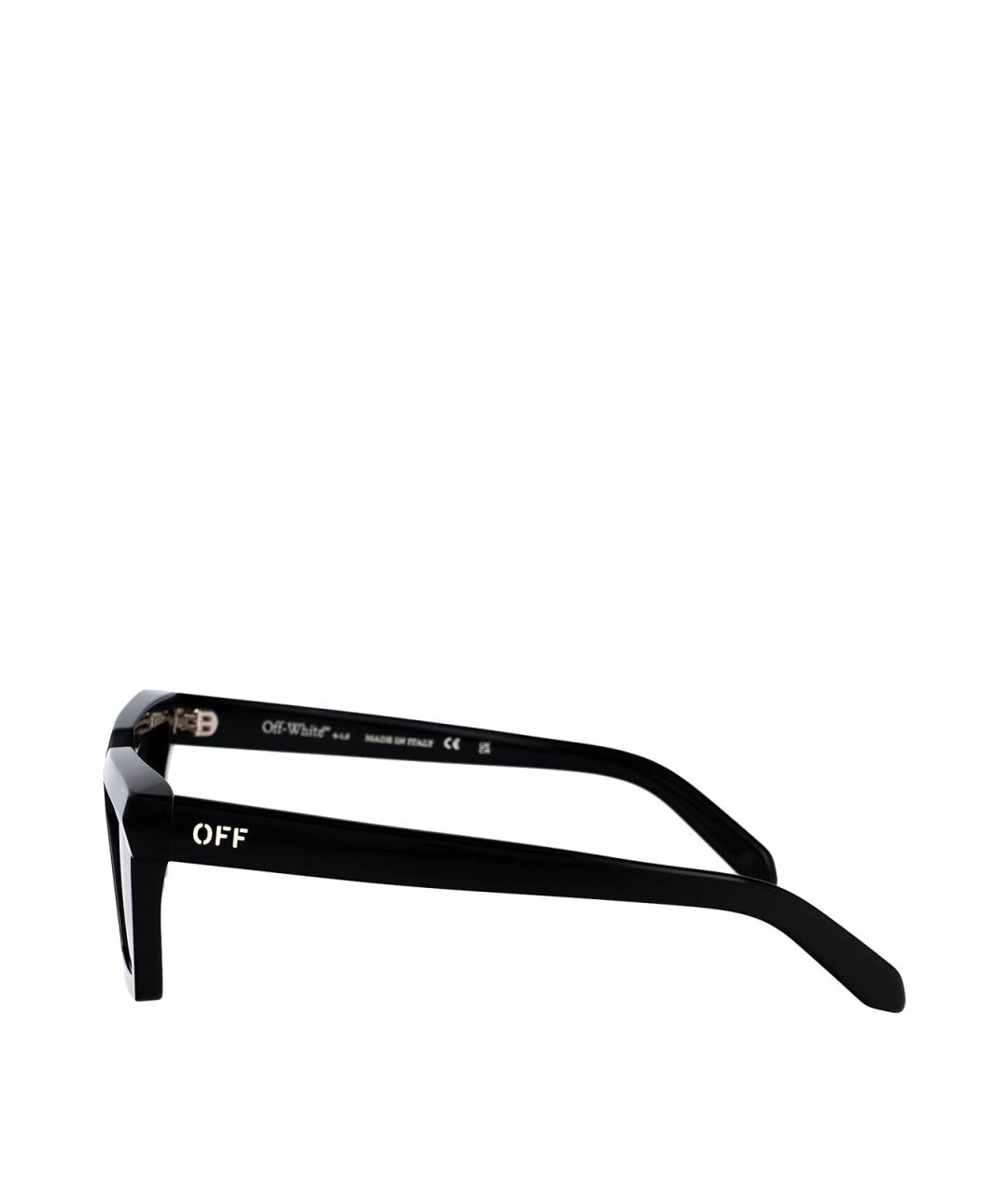 OFF-WHITE Черные пластиковые солнцезащитные очки, фото 3