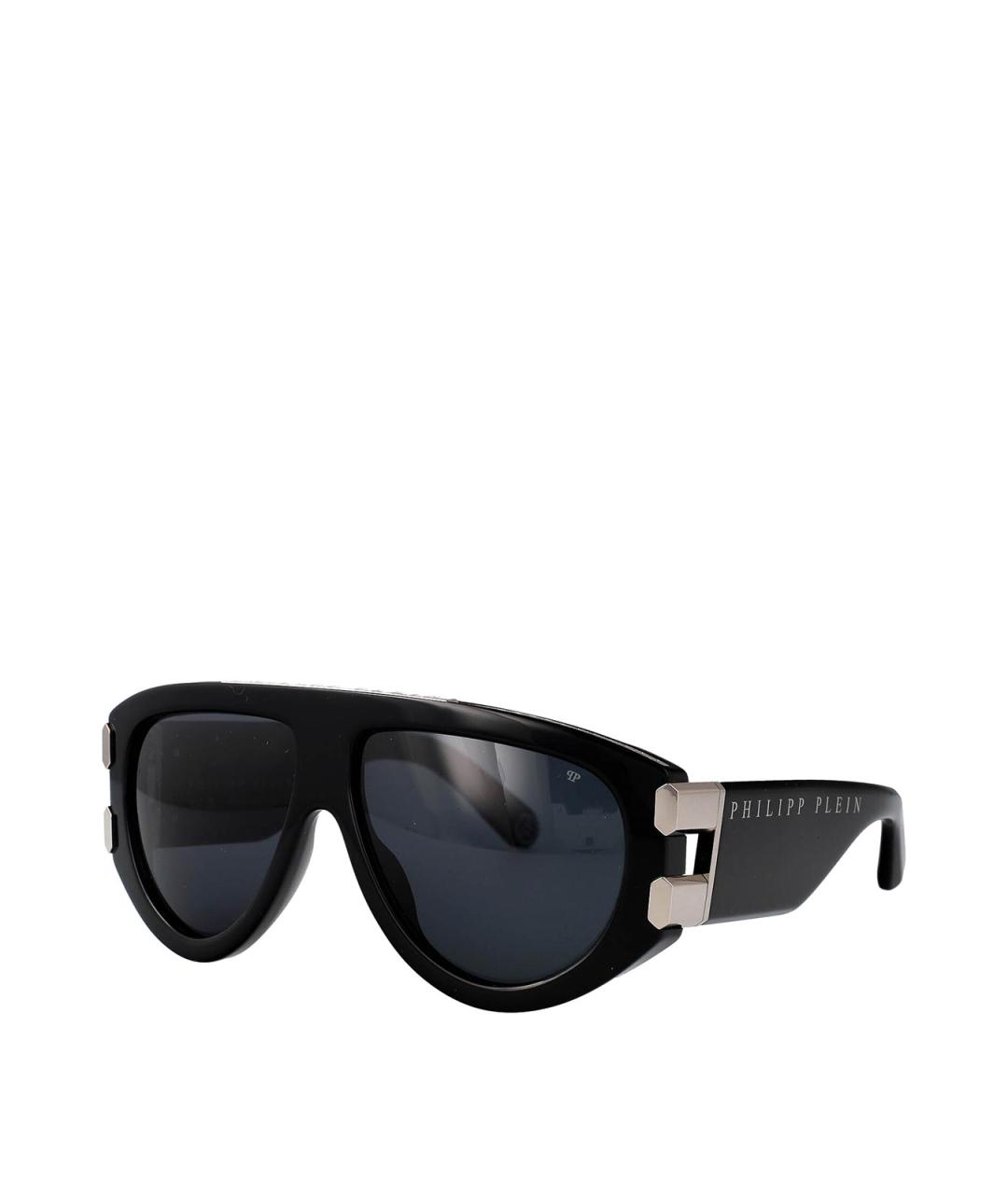 PHILIPP PLEIN Черные пластиковые солнцезащитные очки, фото 2