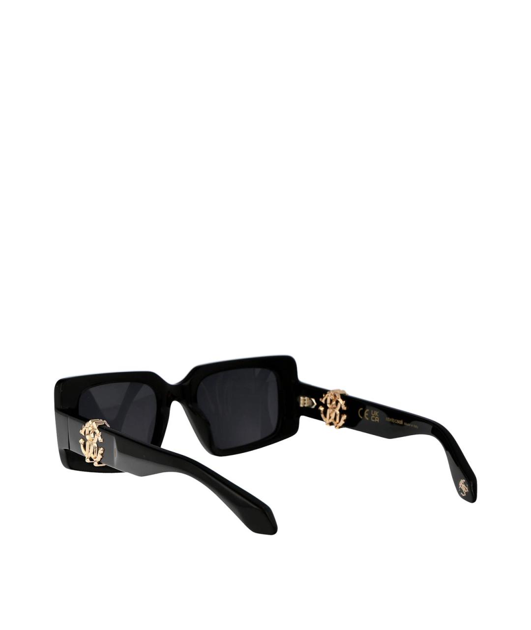 ROBERTO CAVALLI Черные пластиковые солнцезащитные очки, фото 4