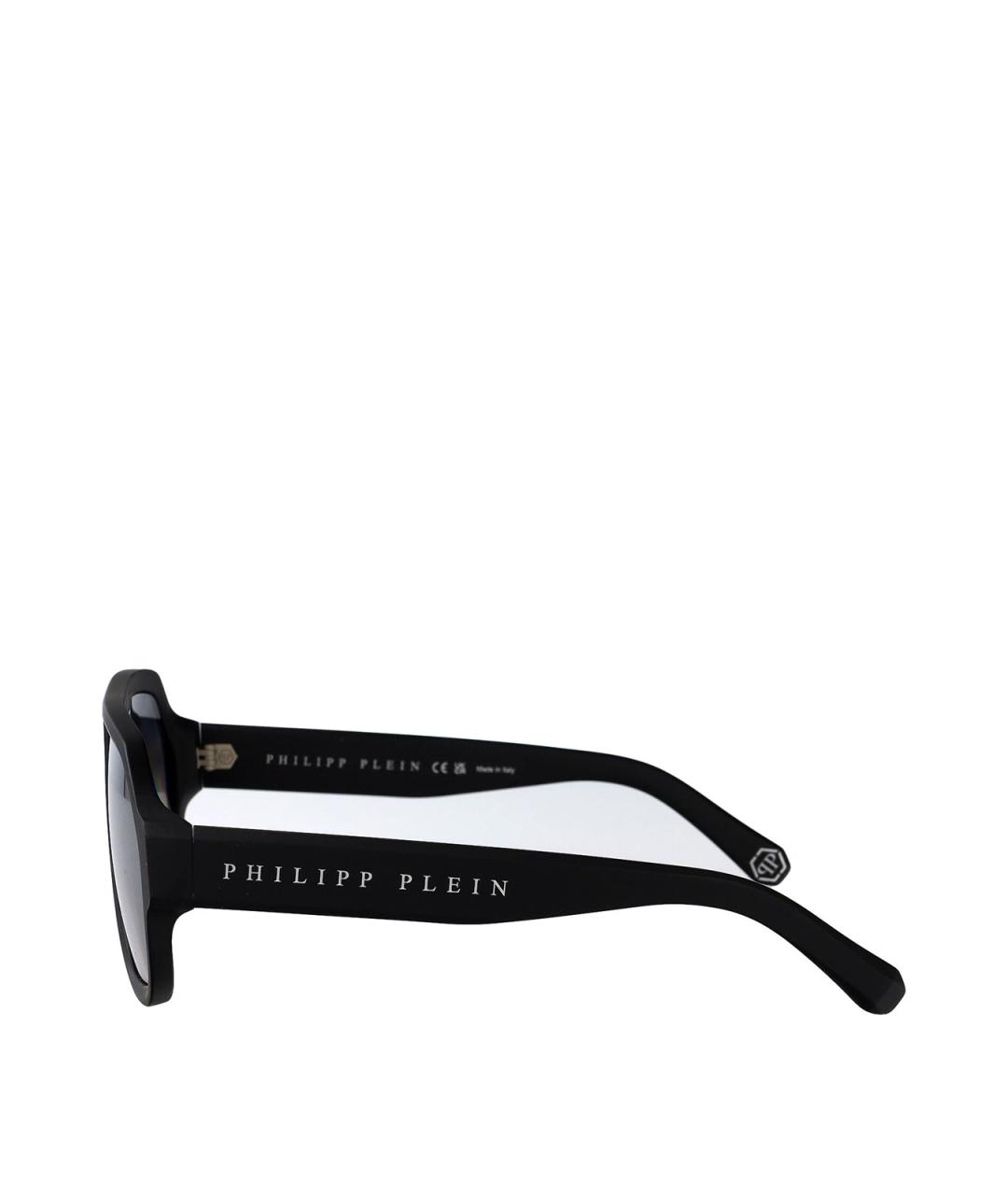 PHILIPP PLEIN Черные пластиковые солнцезащитные очки, фото 3