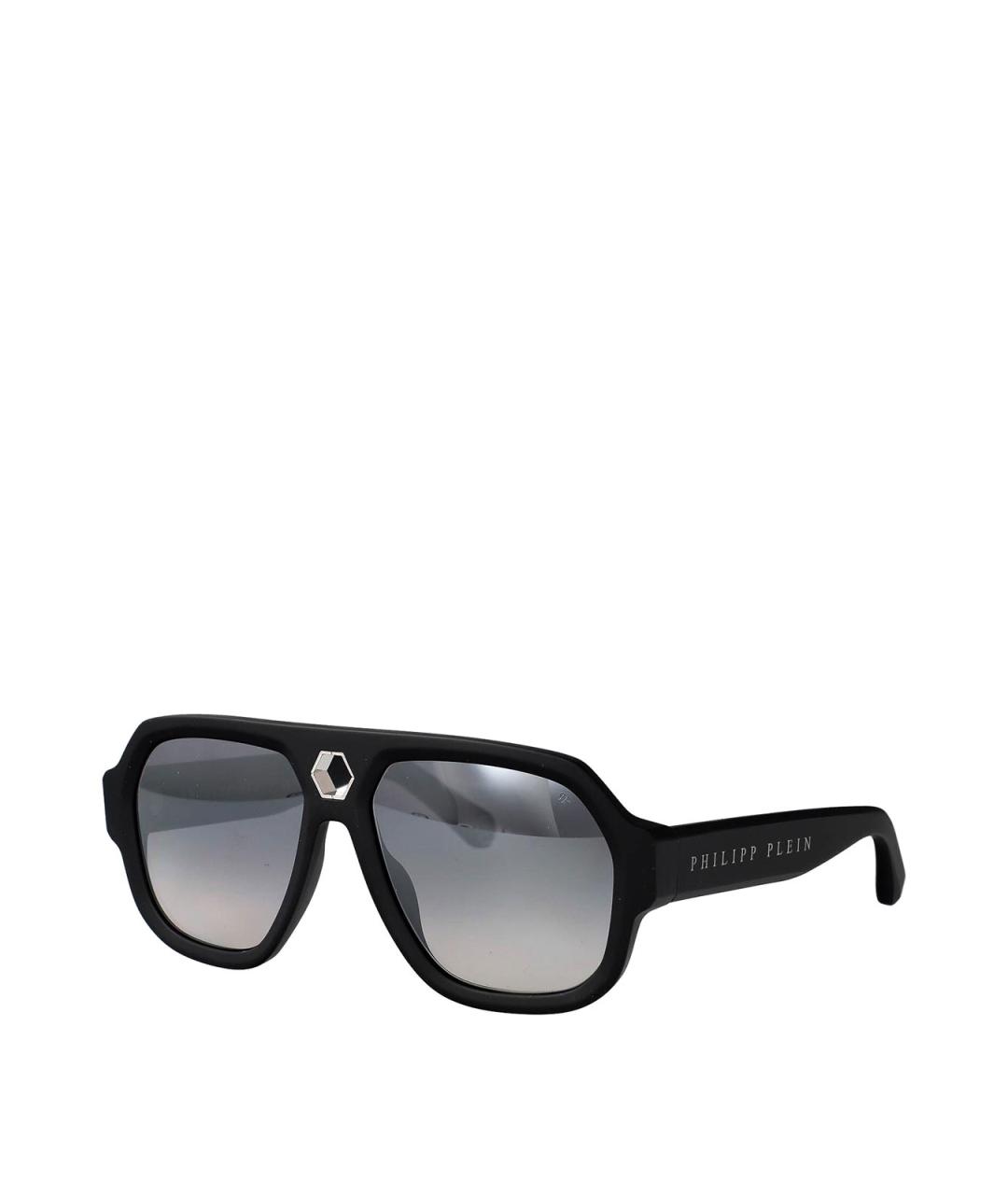 PHILIPP PLEIN Черные пластиковые солнцезащитные очки, фото 2