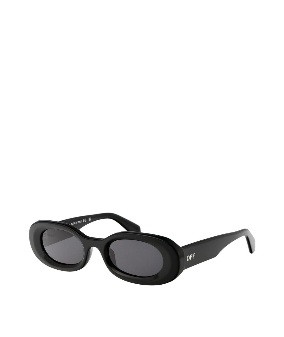 OFF-WHITE Черные пластиковые солнцезащитные очки, фото 2