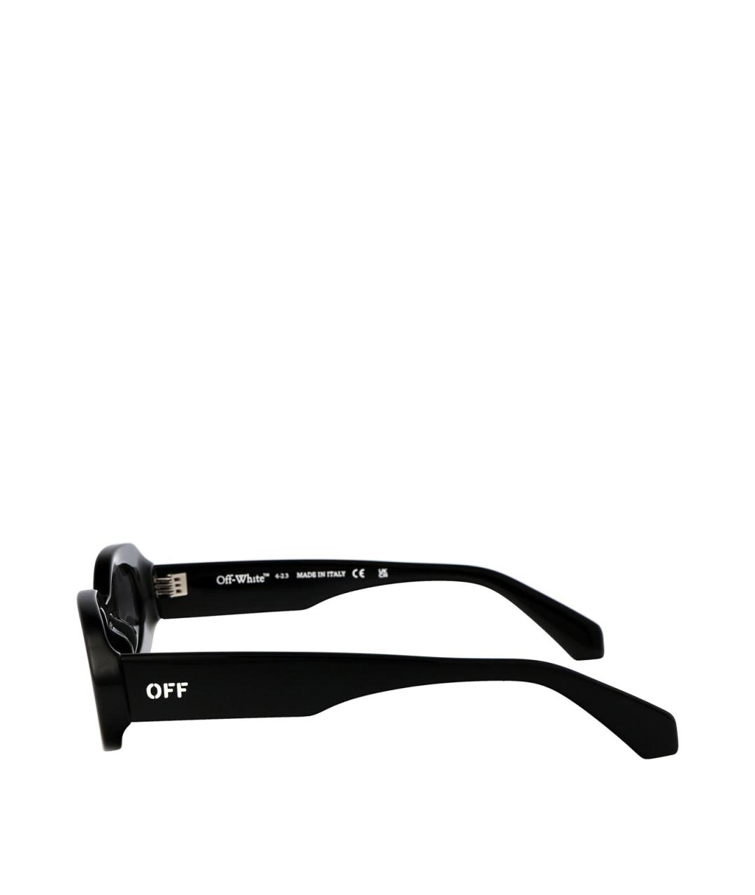 OFF-WHITE Черные пластиковые солнцезащитные очки, фото 3