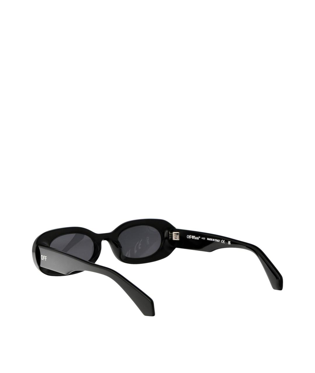 OFF-WHITE Черные пластиковые солнцезащитные очки, фото 4