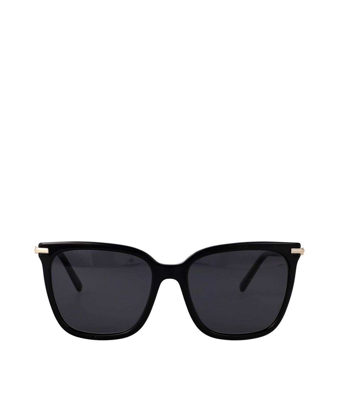 FERRAGAMO Черные пластиковые солнцезащитные очки, фото 1