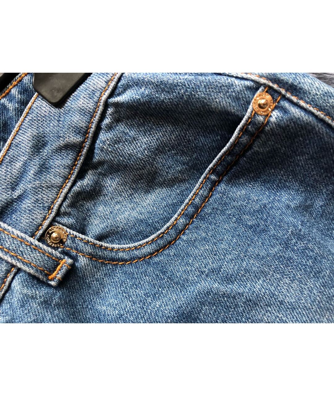ALEXANDER TEREKHOV Голубые хлопковые прямые джинсы, фото 8