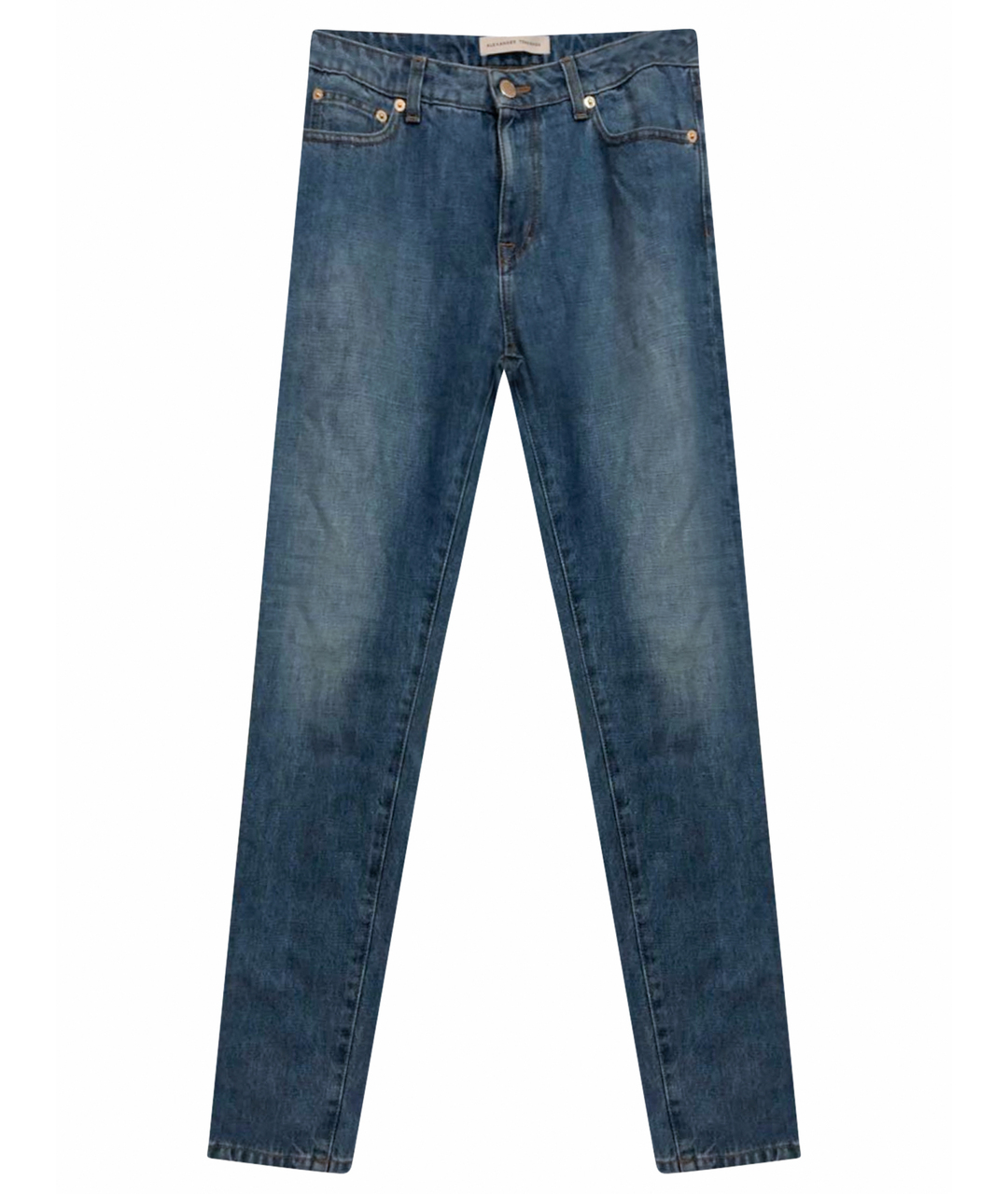 ALEXANDER TEREKHOV Голубые хлопковые прямые джинсы, фото 1