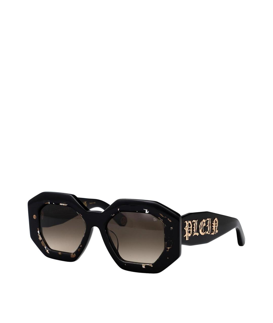 PHILIPP PLEIN Черные пластиковые солнцезащитные очки, фото 2