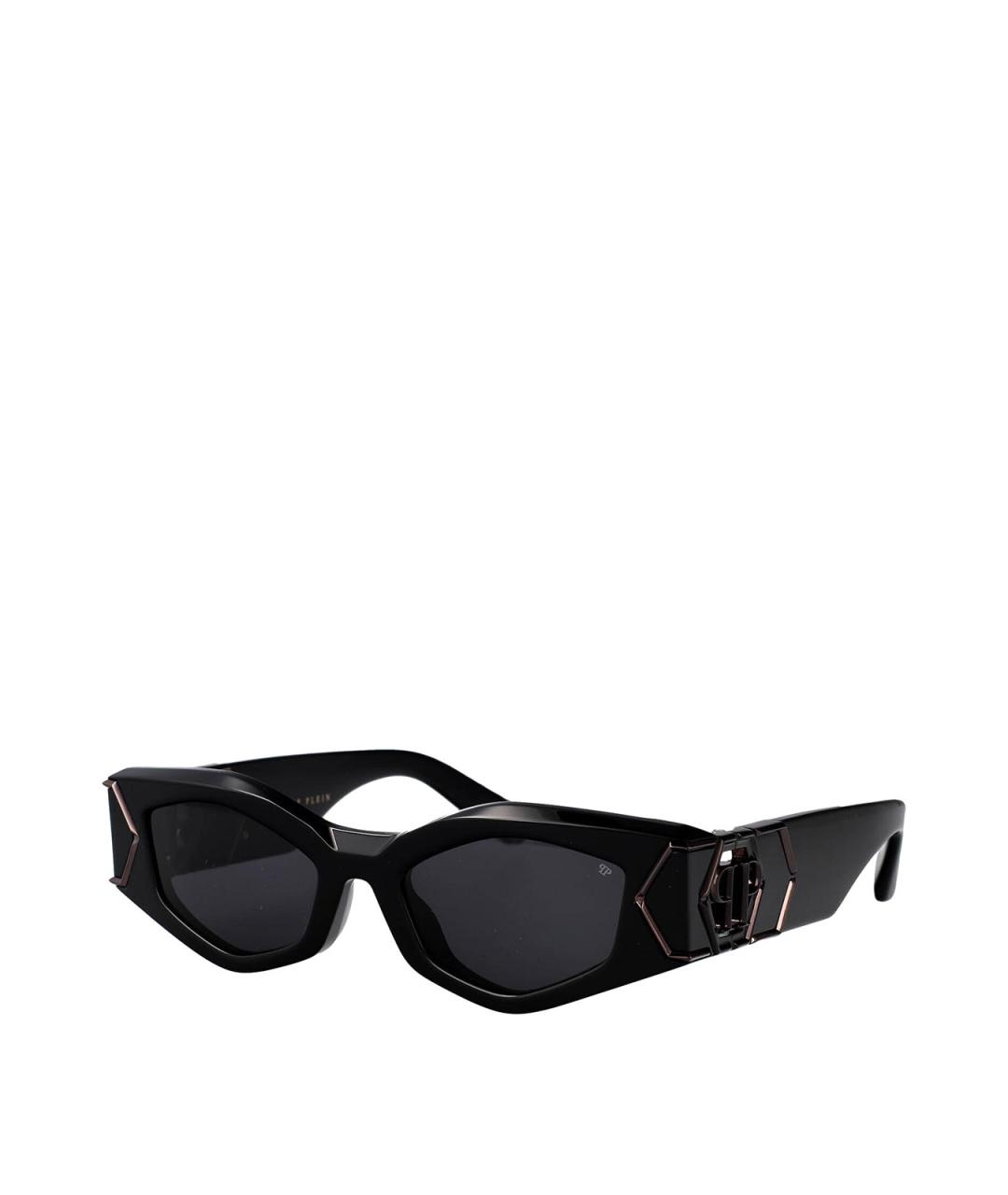PHILIPP PLEIN Черные пластиковые солнцезащитные очки, фото 2