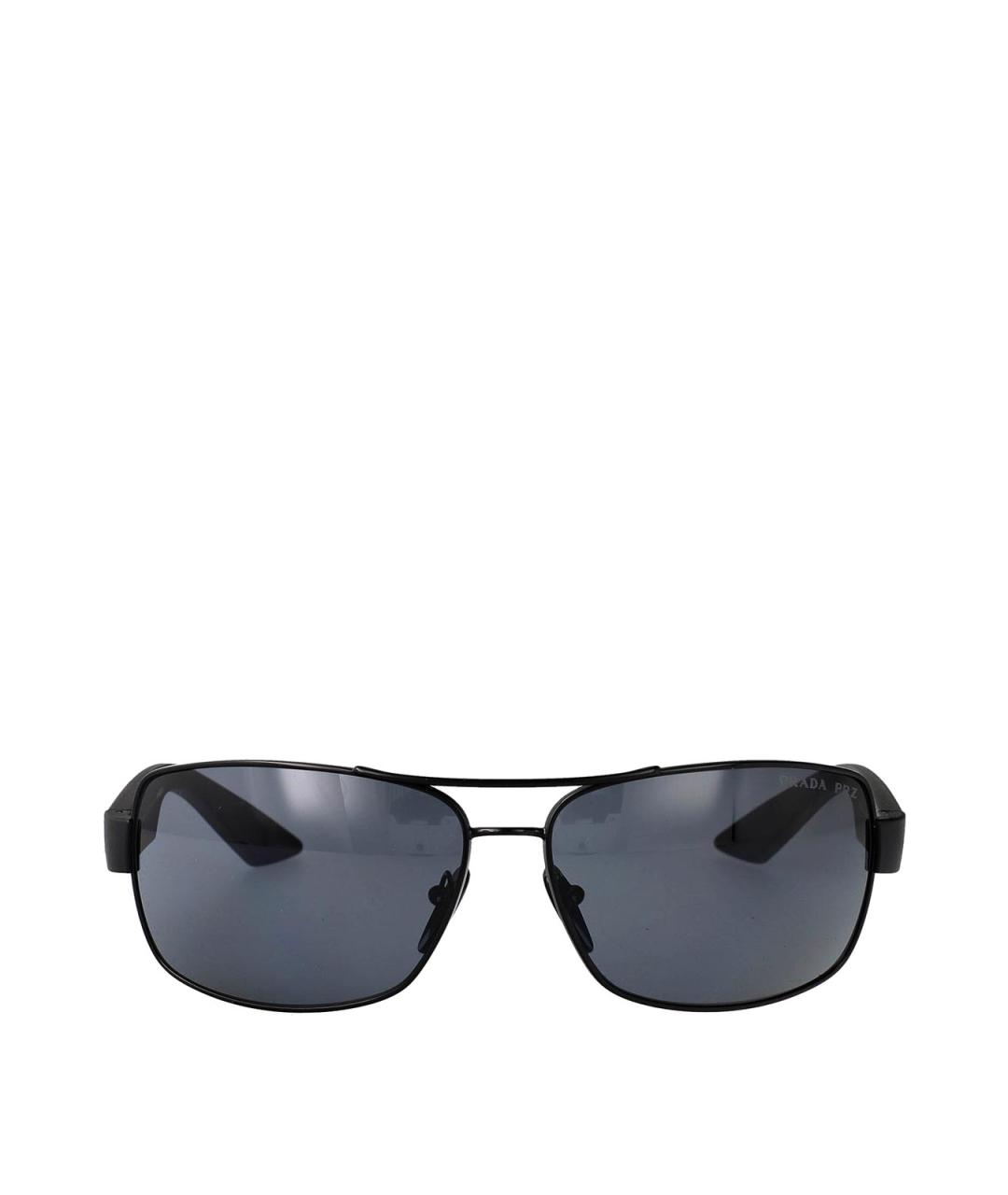 PRADA Черные металлические солнцезащитные очки, фото 1