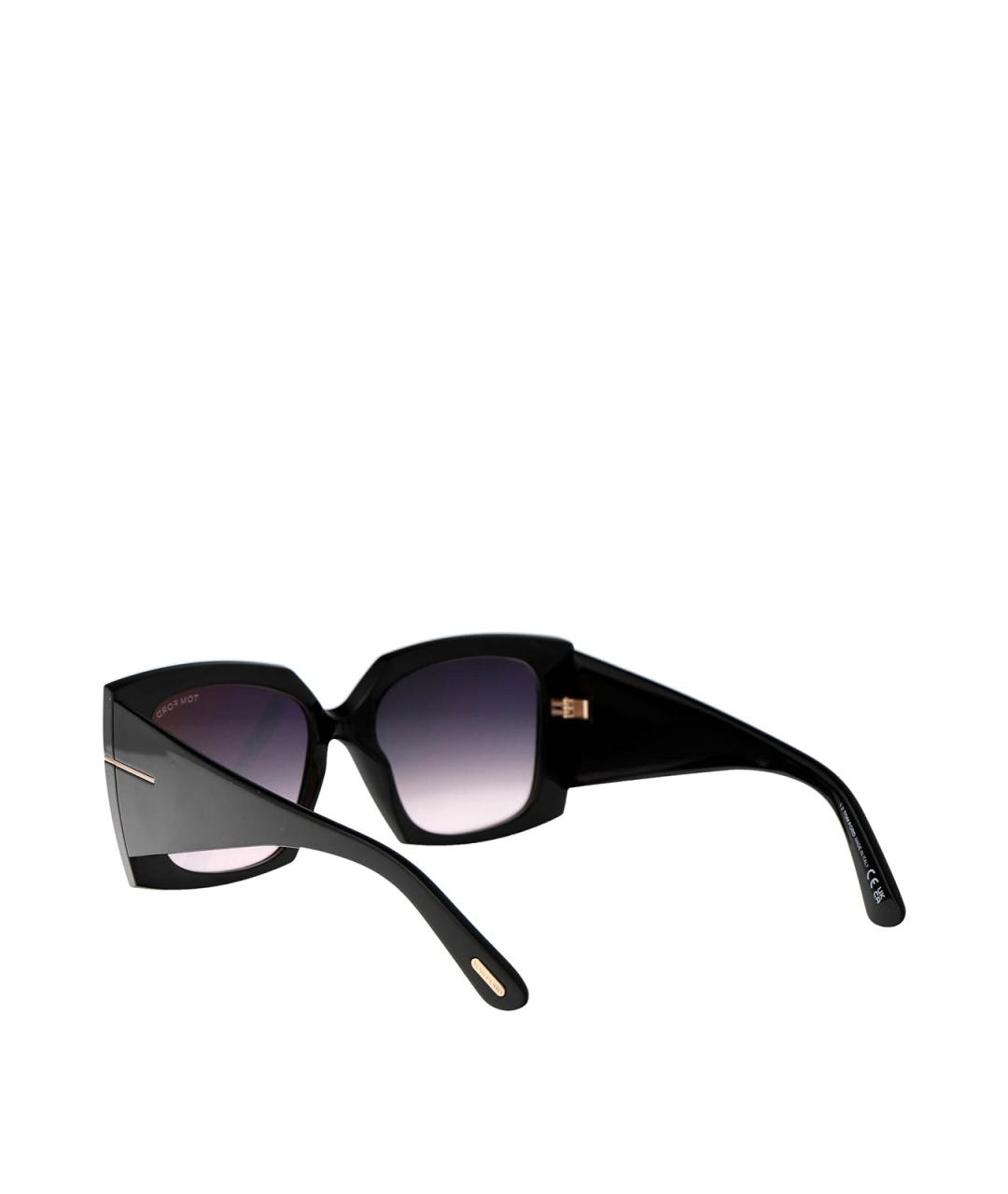 TOM FORD Черные пластиковые солнцезащитные очки, фото 4