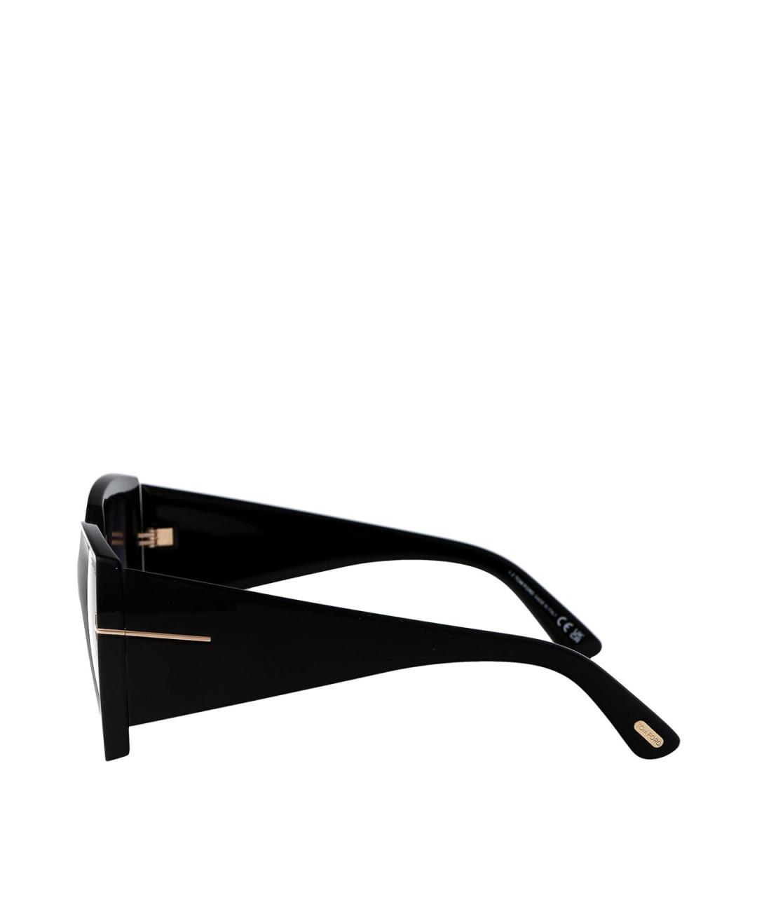 TOM FORD Черные пластиковые солнцезащитные очки, фото 3