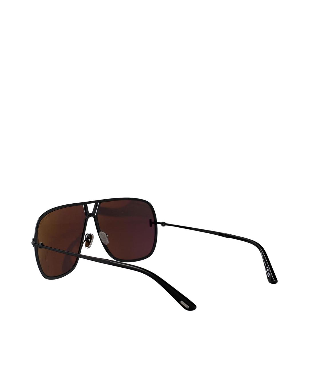 TOM FORD Черные металлические солнцезащитные очки, фото 4