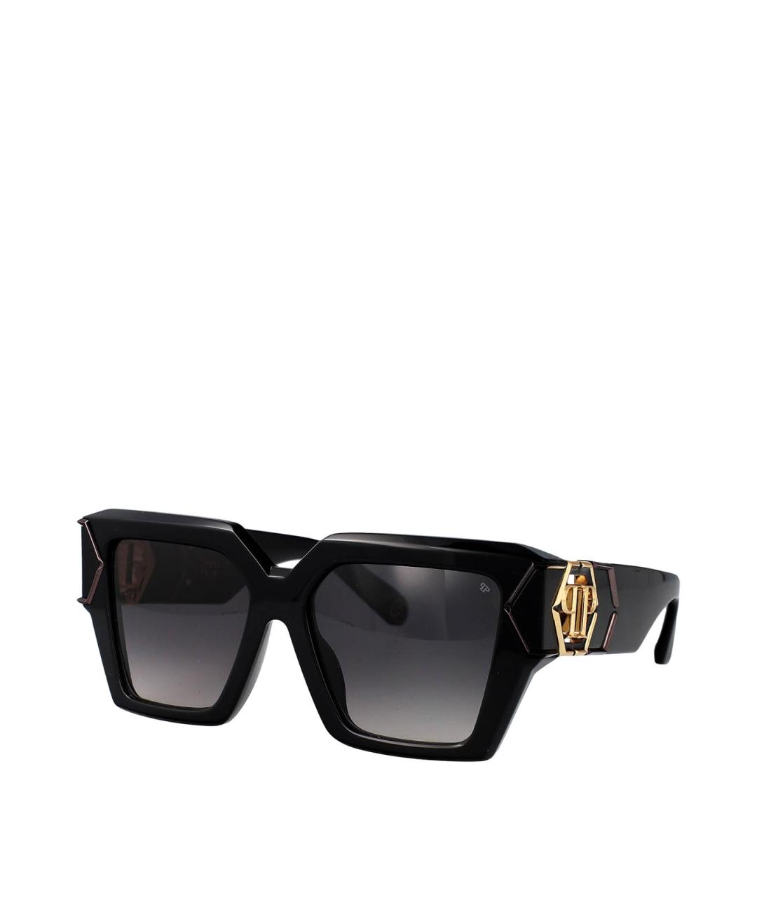 PHILIPP PLEIN Черные пластиковые солнцезащитные очки, фото 2