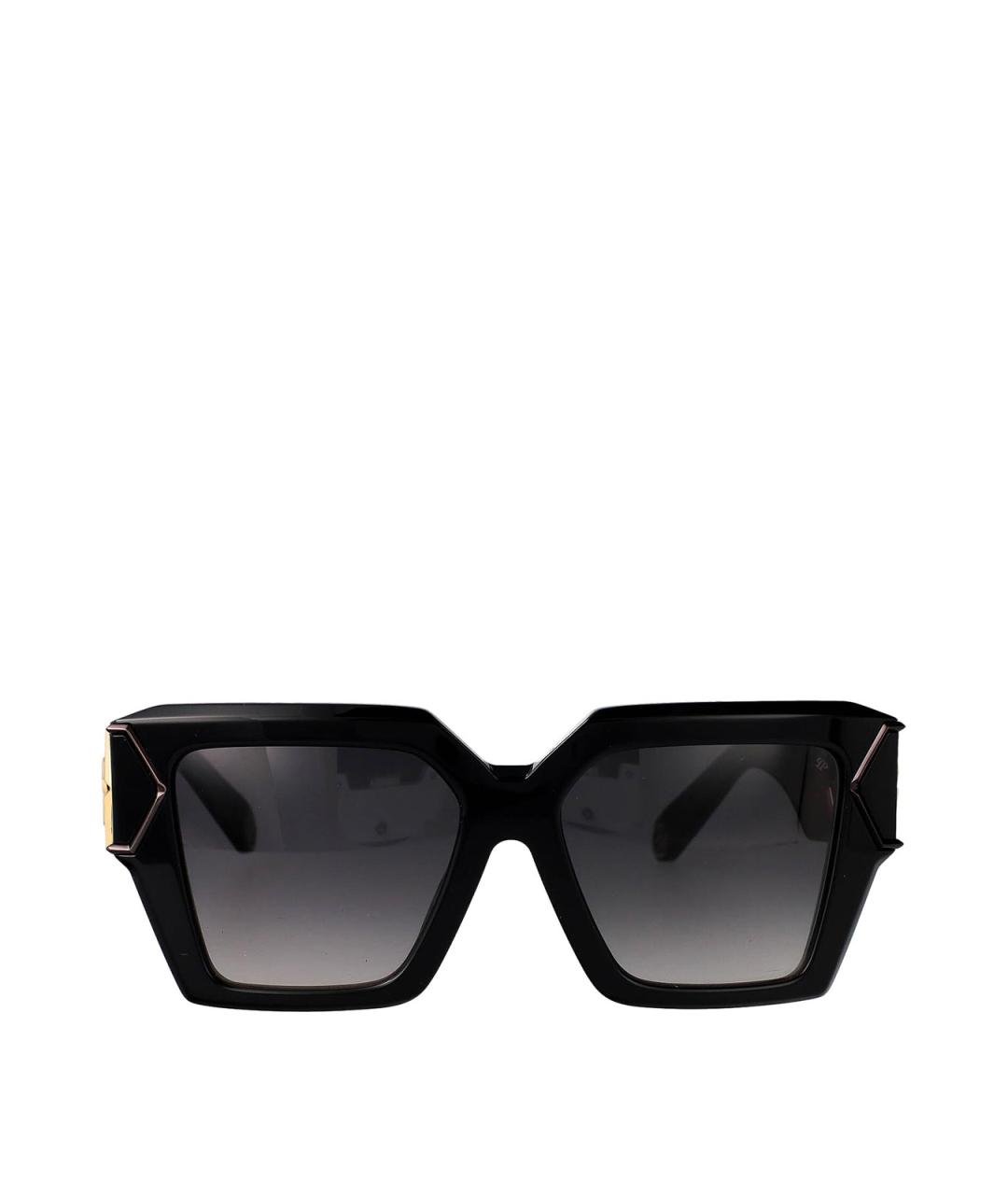 PHILIPP PLEIN Черные пластиковые солнцезащитные очки, фото 1
