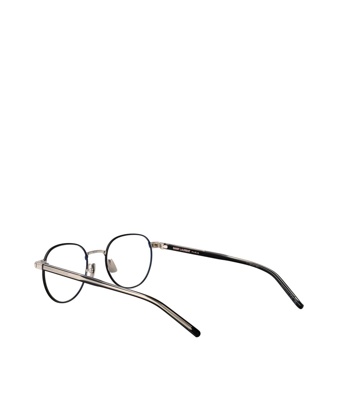 SAINT LAURENT Серебряные металлические солнцезащитные очки, фото 4