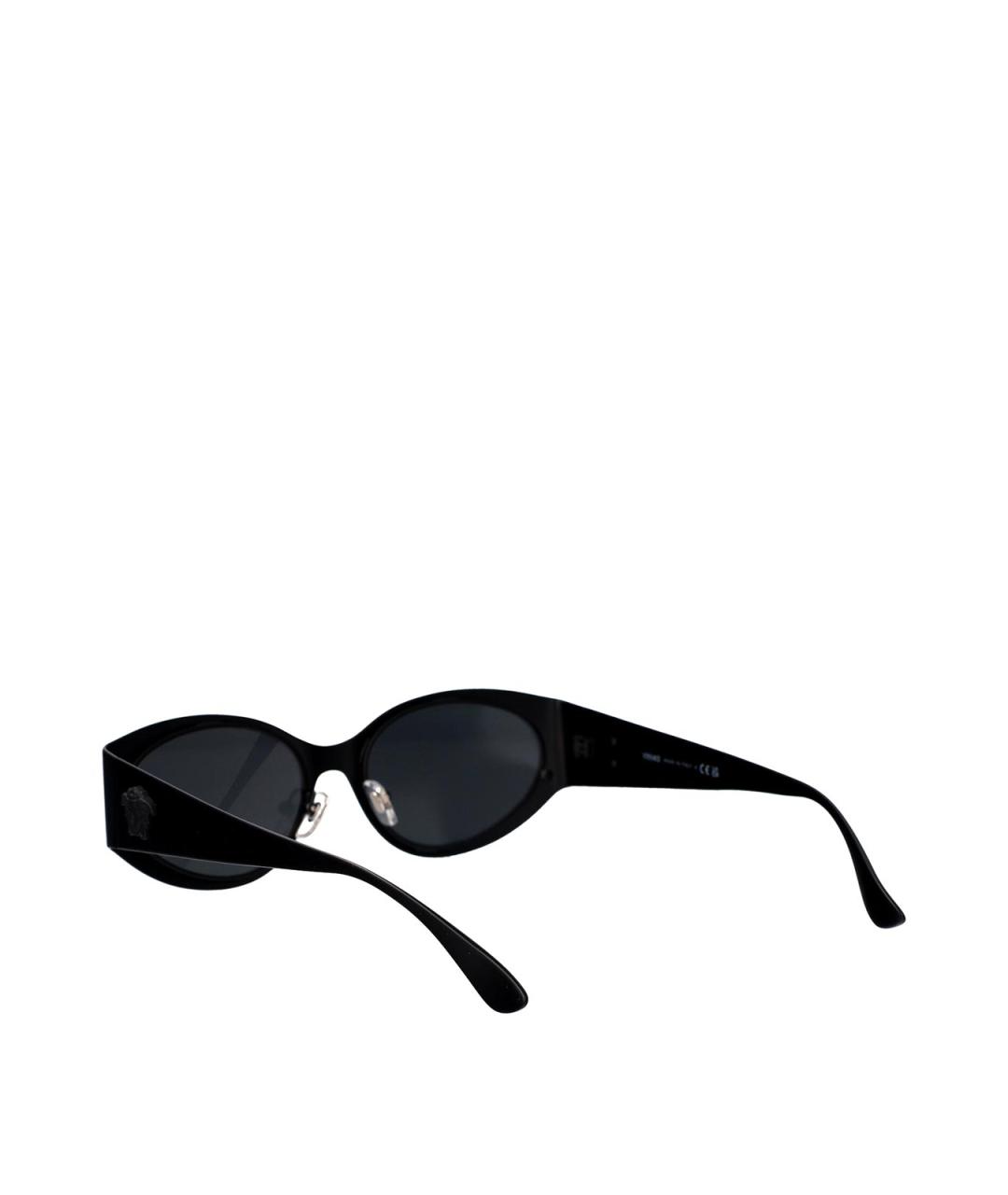 VERSACE Черные металлические солнцезащитные очки, фото 4