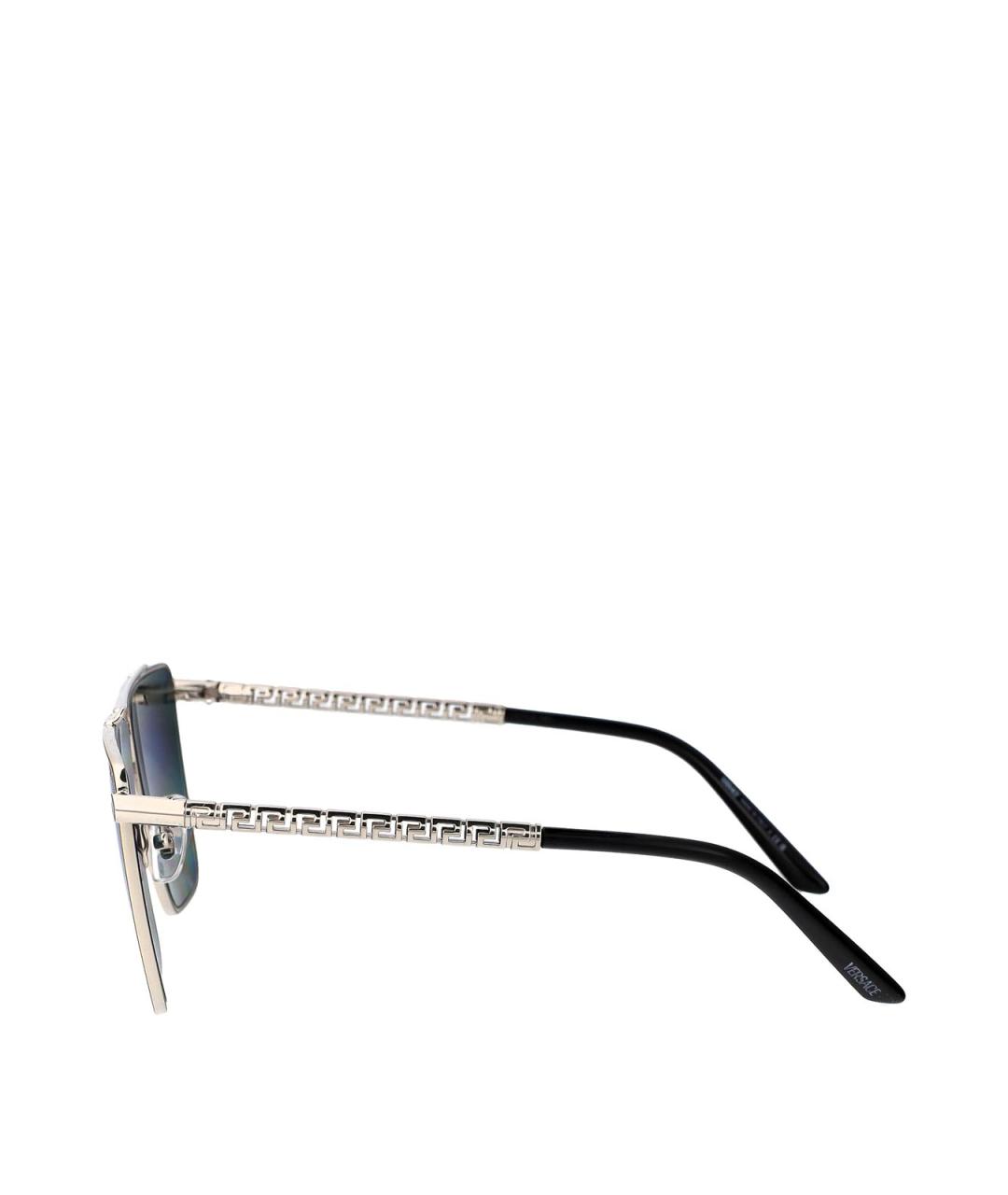 VERSACE Золотые металлические солнцезащитные очки, фото 3