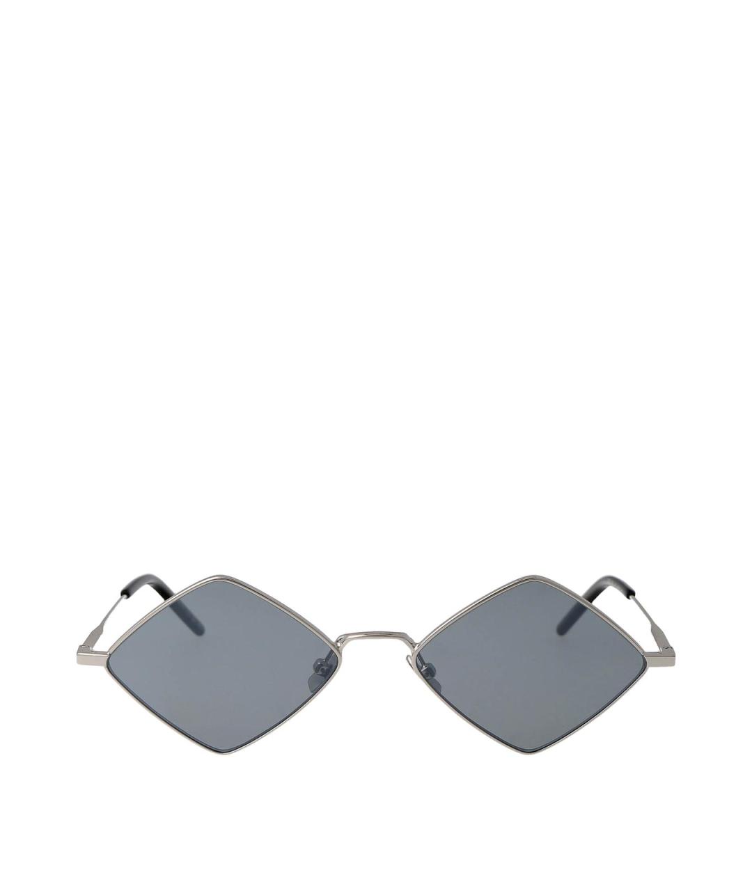 SAINT LAURENT Серебряные металлические солнцезащитные очки, фото 1