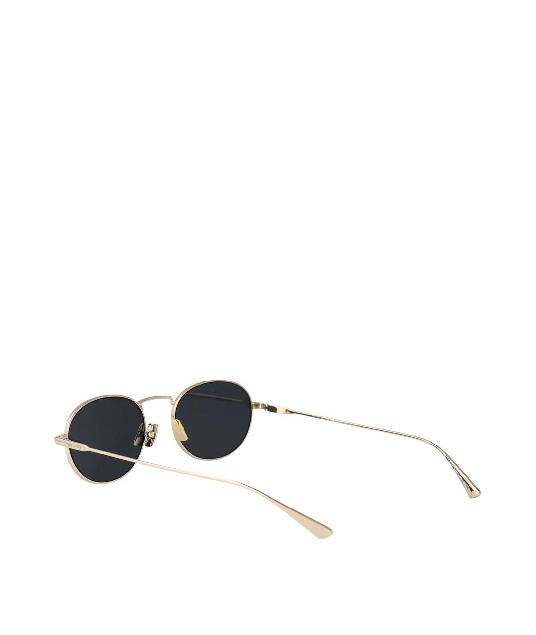 SAINT LAURENT Золотые металлические солнцезащитные очки, фото 4