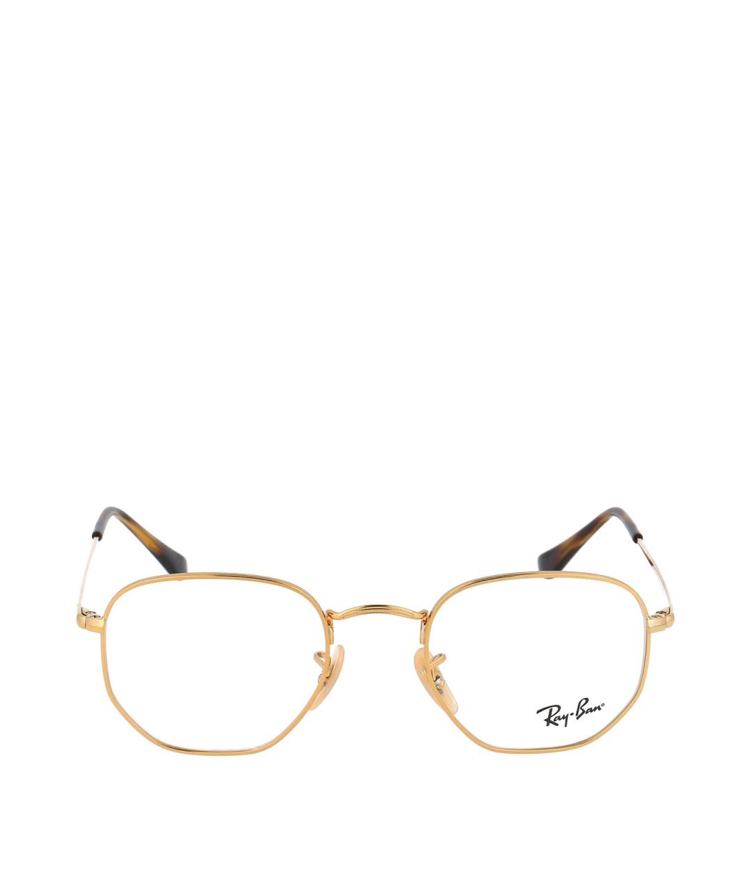 RAY BAN Золотые металлические солнцезащитные очки, фото 1