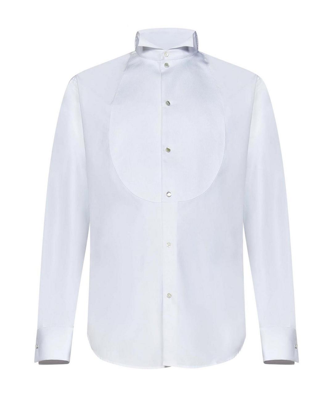 EMPORIO ARMANI Белая хлопковая классическая рубашка, фото 1