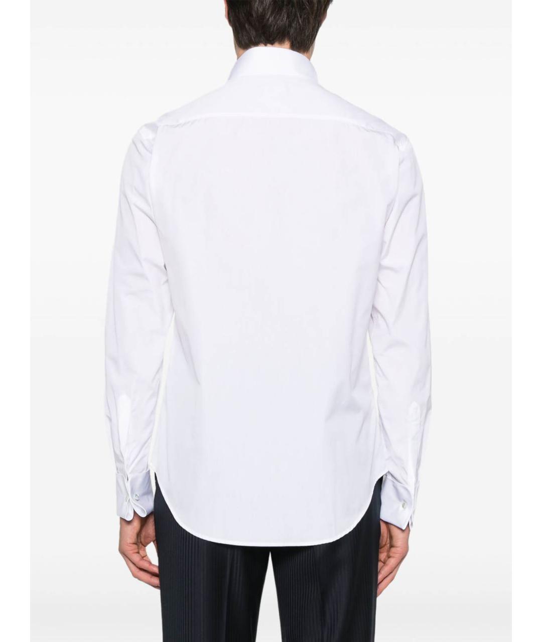 EMPORIO ARMANI Белая хлопковая классическая рубашка, фото 3