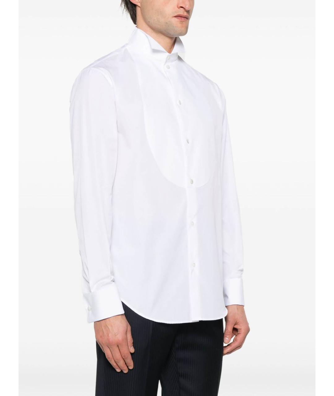 EMPORIO ARMANI Белая хлопковая классическая рубашка, фото 2