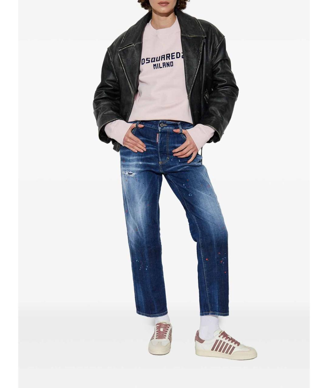 DSQUARED2 Синие хлопковые джинсы клеш, фото 2