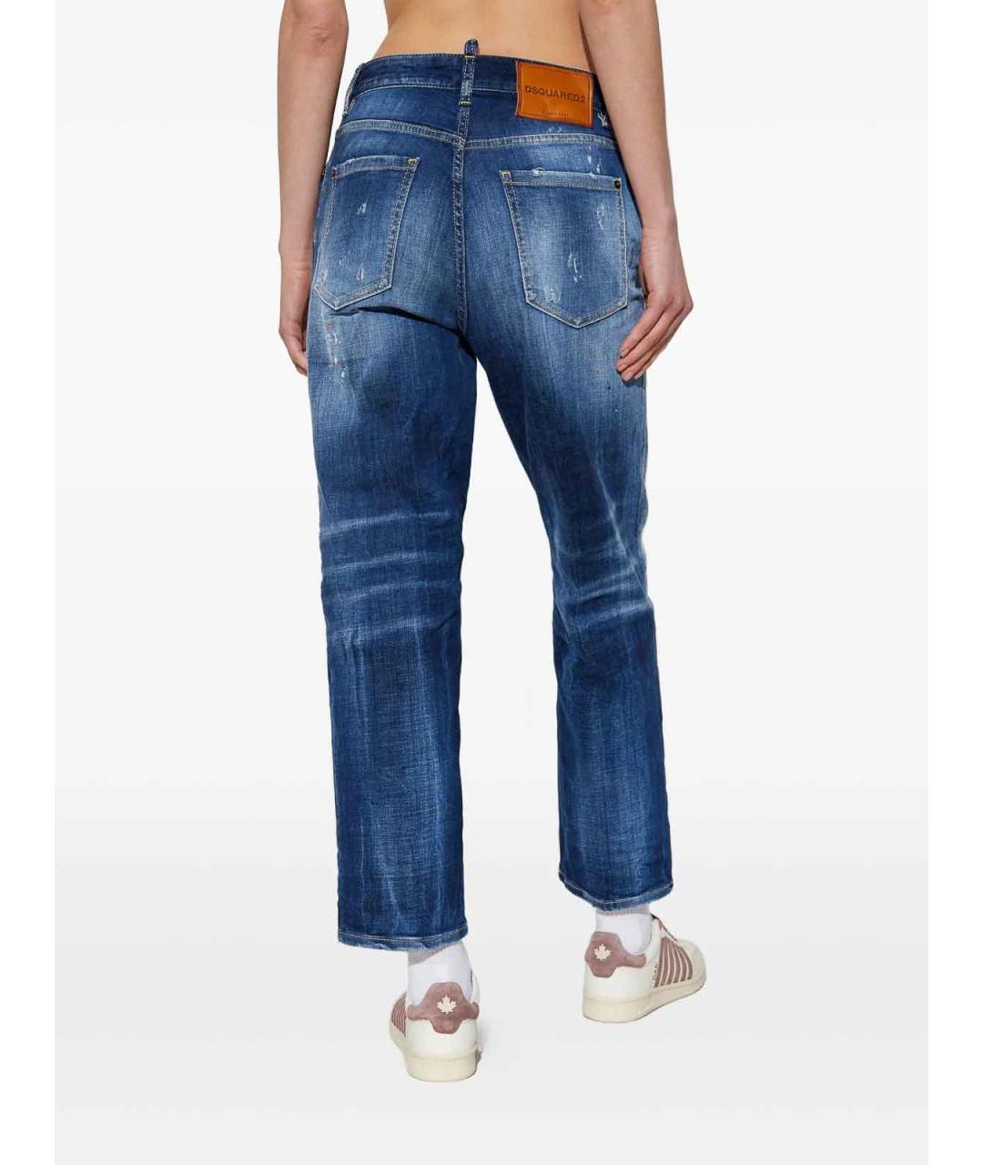 DSQUARED2 Синие хлопковые джинсы клеш, фото 4