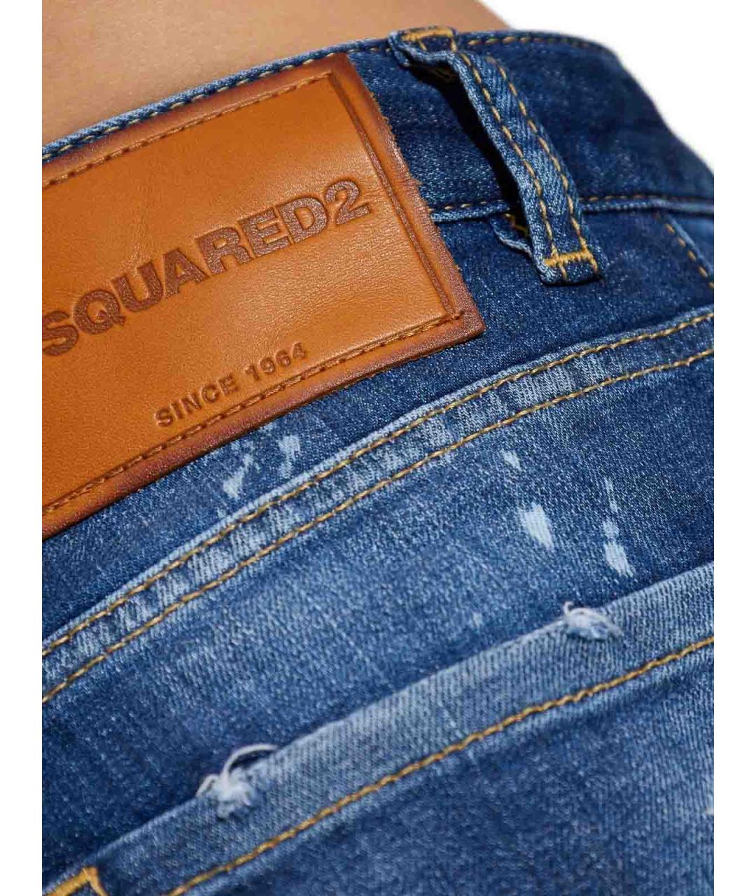 DSQUARED2 Синие хлопковые джинсы клеш, фото 5
