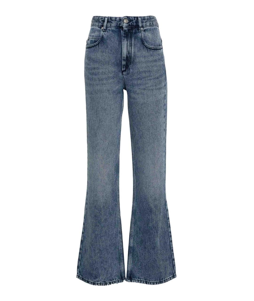 ISABEL MARANT Голубые кожаные брюки широкие, фото 1