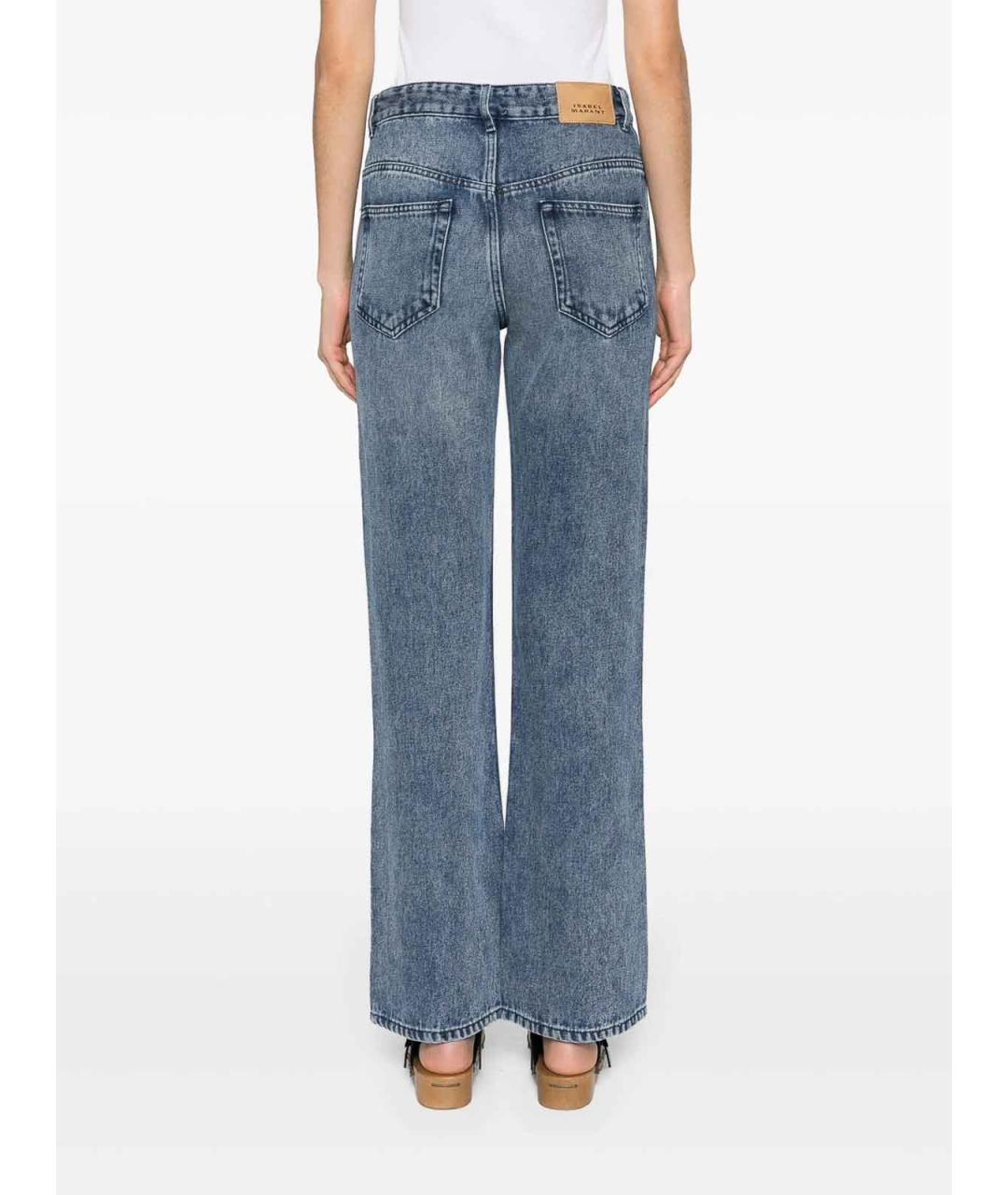 ISABEL MARANT Голубые кожаные брюки широкие, фото 4