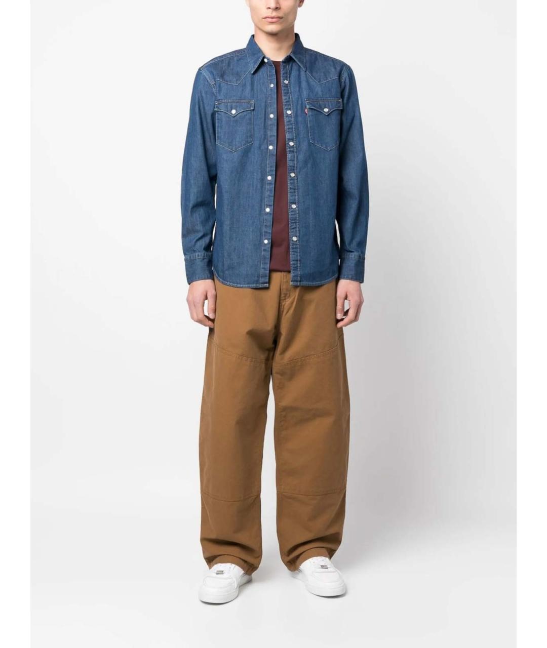 LEVI'S Синяя хлопковая кэжуал рубашка, фото 2