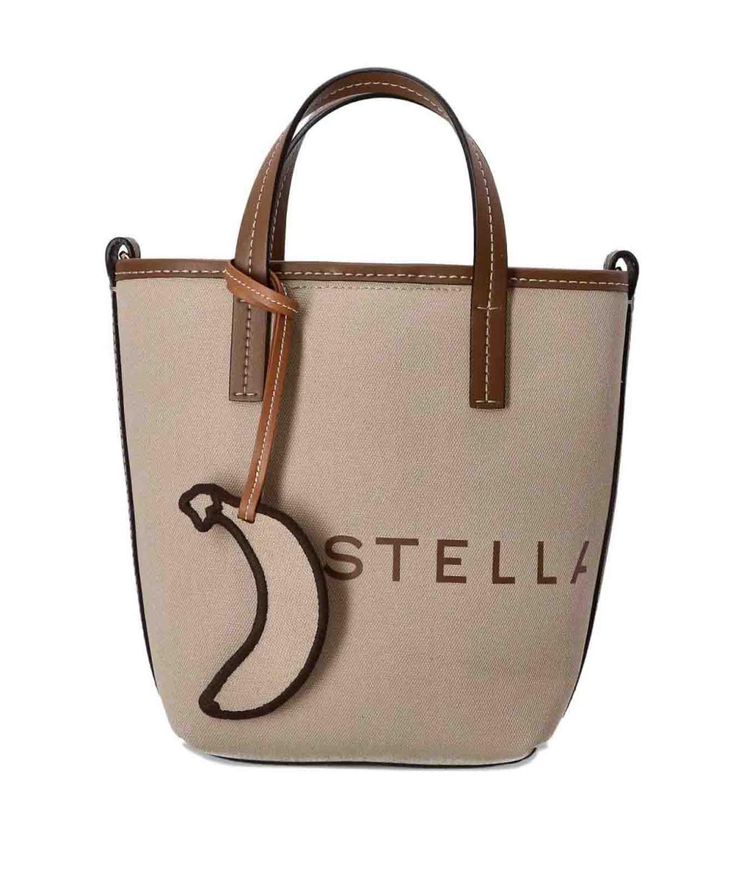 STELLA MCCARTNEY Бежевая льняная сумка через плечо, фото 3